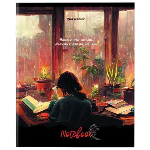 Тетрадь 48л А5 клетка обложка картон BRAUBERG Anime 1/10/100