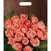 Пакет с вырубной ручкой (38х45)-60 Розы после дождя Тико 50/500