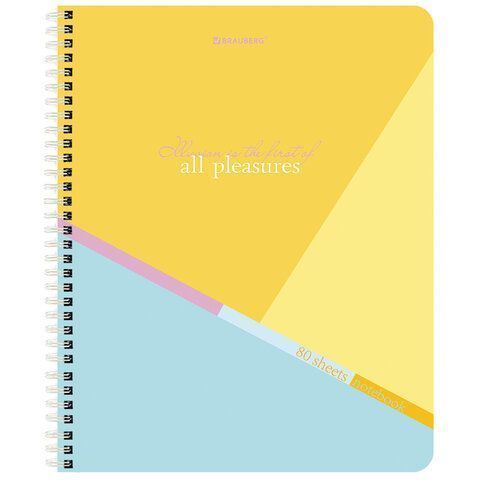 Тетрадь 80л А5 клетка гребень Multicolor BRAUBERG 1/4/56 Тетрадь 80л А5 клетка гребень Multicolor BRAUBERG 1/4/56