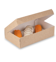 Контейнер бумажный 1900мл 230х140х60мм крафт ламин OSQ CAKE 50/300