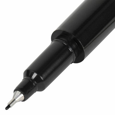 Маркер перманентный двусторонний BRAUBERG DUO, ЧЕРНЫЙ, наконечники 0,7/1 мм 1/10