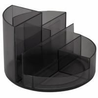 Подставка-органайзер 130х130х90мм 6 отделений серая ROUND Brauberg 1/8