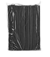 Трубочки для коктейля 240х8 прямые черные (250шт) 1/23 Трубочки для коктейля 240х8 прямые черные (250шт) 1/23