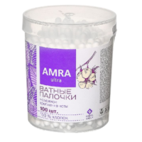 Ватные палочки (100шт) банка АМRА 1/24