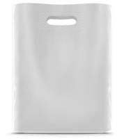 Пакет с вырубной ручкой ПВД (40х50)-50 белый  ПУ 50/500