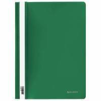 Папка скоросшиватель с прозр верхн лист BRAUBERG А4 зеленый 1/25/400