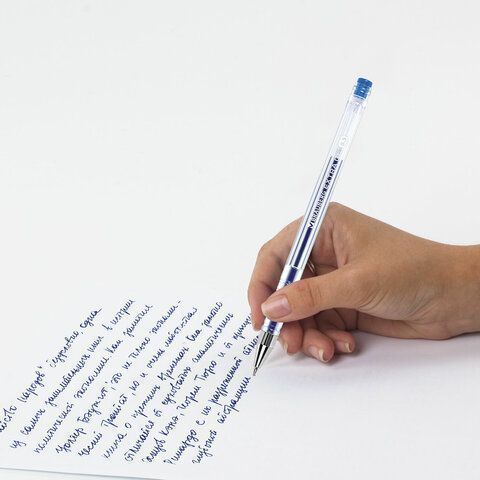 Ручка гелевая синяя 0,5мм линия 0,35мм BRAUBERG EXTRA 1/12