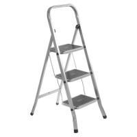 Стремянка стальная КЛАСС ПЛЮС, 3 ШИРОКИЕ СТУПЕНИ 20х30 см, верхняя площадка 69 см, до 120