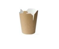 Контейнер бумажный для лапши WOK 500мл 103х97мм крафт карт 50/500