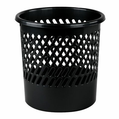 Корзина для бумаг 11л сетчатая черная STAFF Basic 1/20