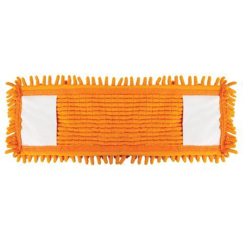 Насадка МОП плоская 40х10см ЛАЙМА карманы, ворсистая микрофибра, ворс 2см 1/12/36 (клиент)