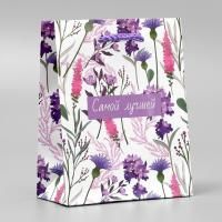 Пакет подарочный бумажный (12х15х5,5) ламинир Самой лучшей 1/1000