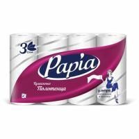 Полотенца бумажные рулон 3-сл (4х11,2м) 23х13см PAPIA белые 1/7