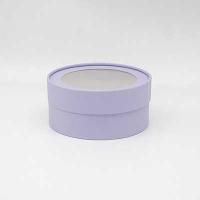 Коробка шайба с прозр. крышкой 16х6,5см бледно фиолетовый