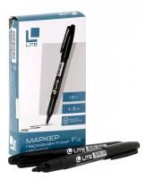 Маркер перманентный черный 1мм пулевидный наконечник LITE Fix 1/12/144