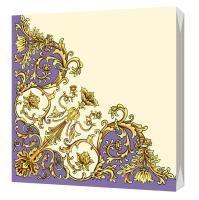 Салфетки (33х33) 3-сл Флорентийский стиль фиолетовый (20) 1/15