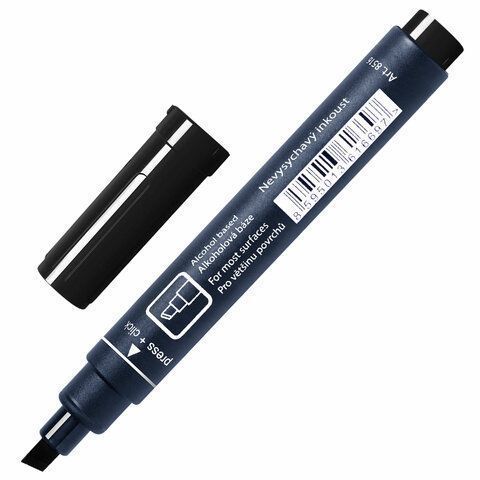 Маркер перманентный черный 2-5мм скошенный наконечник CENTROPEN 1/10/200