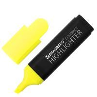 Текстмаркер лимонный 1-5 мм скошенный наконечник BRAUBERG CONTRACT 1/10
