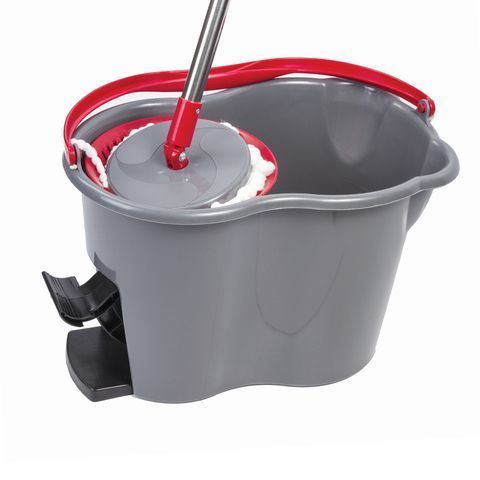 Набор для уборки ведро 14л/7л с отжимом и педалью швабра с круглой насадкой ЛАЙМА 1/4