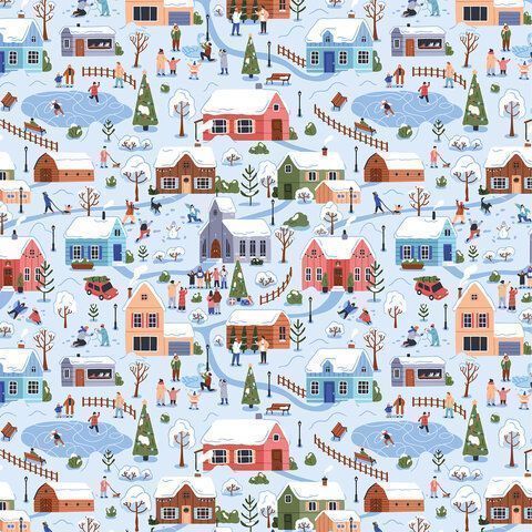 НГ Бумага упаковочная 70х100см ЗОЛОТАЯ СКАЗКА Сказочный подарок 10дизайнов 105г/м2 1/50