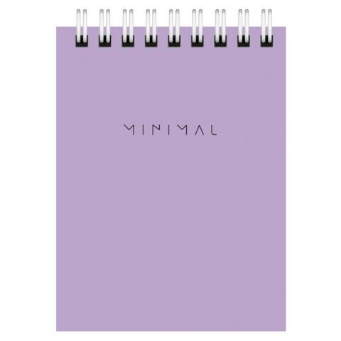 Блокнот 40л А7 75х105мм гребень клетка BRAUBERG Minimal Pastel 1/120