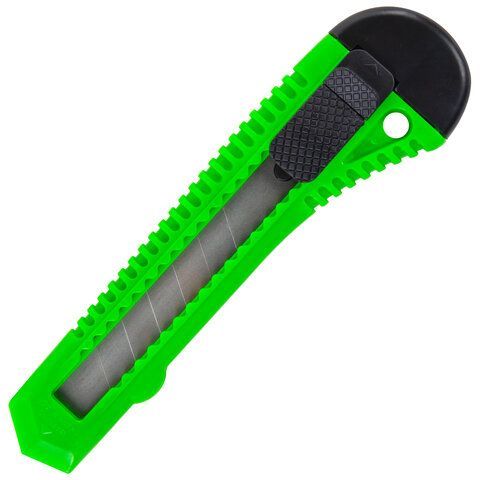 Нож канцелярский 18мм с фиксатором упаковка с европодвесом Staff 1/24/576