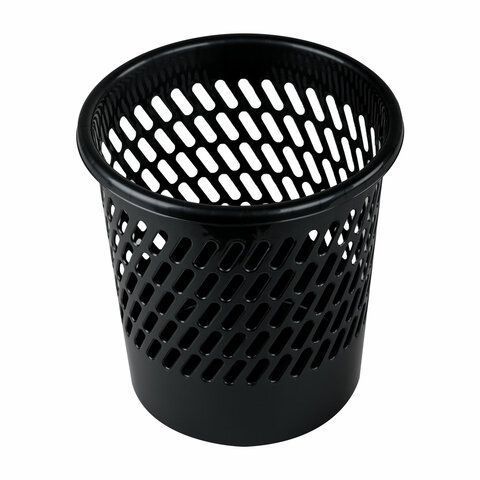 Корзина для бумаг 11л сетчатая черная STAFF Basic 1/20