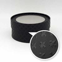 Коробка шайба с прозр. крышкой 21х7,5см черный лен