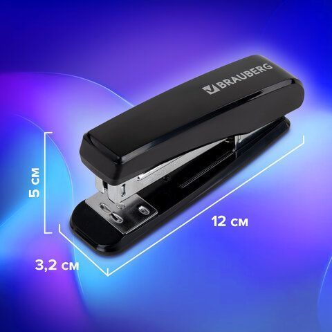 Степлер №24/6 26/6 до 30л Standard BRAUBERG 1/12 (Клиент)