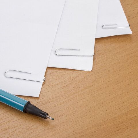 Скрепки 28мм 100шт оцинкованные STAFF 1/10/300