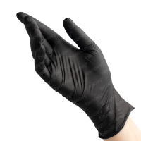 Перчатки смотровые нитриловые неопудренные Benovy черные S 50/500