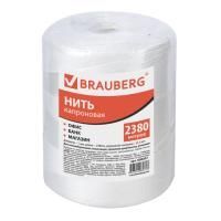 Нить BRAUBERG полиамидная, для прошивки документов, диам. 1мм, длина 2380м 1/12