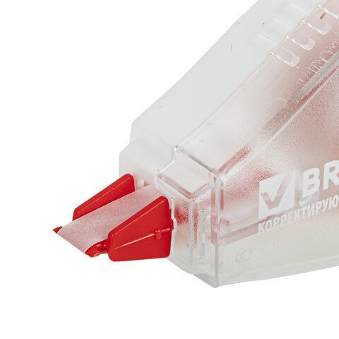 Корректирующая лента BRAUBERG 5мм х 6м, корпус красный, механизм перемотки, блистер, 226809 1/24