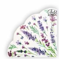 Салфетки 3-сл d 32 см  Rondo Лаванда (12) 1/15