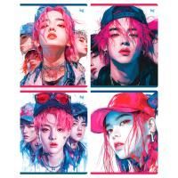 Тетрадь 48л А5 клетка BG К-pop 1/4/56 Тетрадь 48л А5 клетка BG К-pop 1/4/56