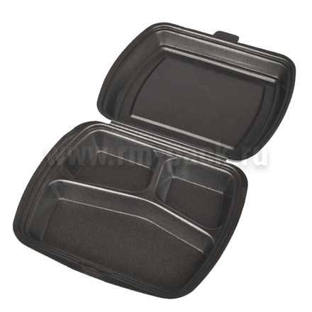 ВПС Ланч-бокс 3-сек (250х195х68) черный LB-3  вспен ТДУ 100/100 ВПС Ланч-бокс 3-сек (250х195х68) черный LB-3  вспен ТДУ 100/100