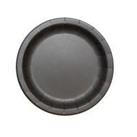 Тарелка картон d-180 черная с бортом Black ПС 50/500 Тарелка картон d-180 черная с бортом Black ПС 50/500