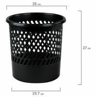 Корзина для бумаг 11л сетчатая черная STAFF Basic 1/20