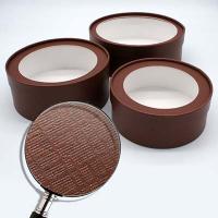 Коробка шайба с прозр. крышкой 21х7,5см Коричневый фактурный 