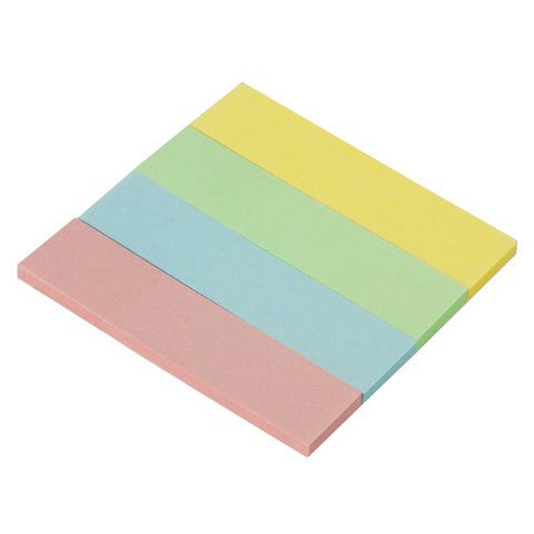 Закладки клейкие бумажные 50х12мм 4цв.х25л пастель STAFF 1/48/768 (Клиент)
