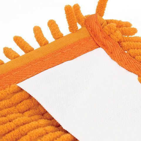 Насадка МОП плоская 40х10см ЛАЙМА карманы, ворсистая микрофибра, ворс 2см 1/12/36 (клиент)