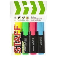 Текстмаркеры НАБОР 4шт (лим., зел., гол., роз.) STF2100 STAFF Manager 1/24