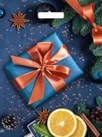 НГ Пакет с вырубной ручкой (38х45)-60 Подарок с апельсинами 50/500