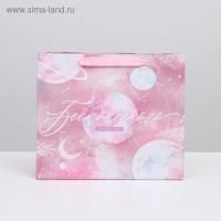 Пакет подарочный бумажный (27х23х11,5) ламинир Бесконечного счастья 1/250