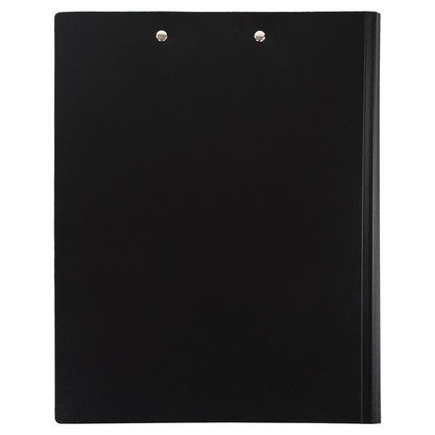 Папка-планшет с прижимом и крышкой А4 0,9мм до 50л пластик черный BRAUBERG Стандарт 1/20/120 (клиен)