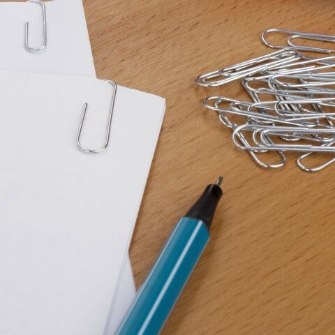 Скрепки 28мм 100шт оцинкованные STAFF 1/10/300