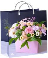 Пакет пластиковый (24х26+10)-140 Цветочный презент ТИКО 1/40