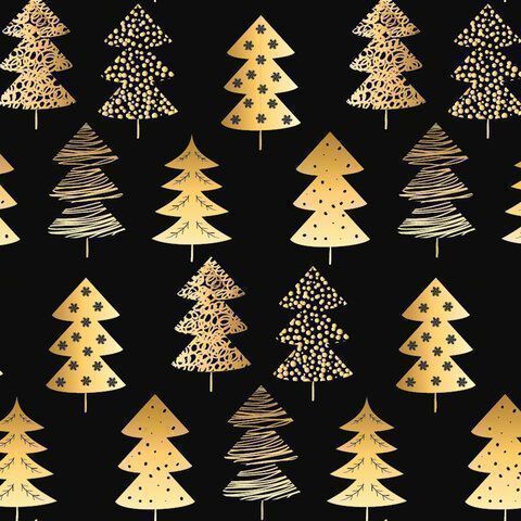 НГ Бумага упаковочная 70х100см ЗОЛОТАЯ СКАЗКА Black Gold White 10дизайнов 105г/м2 1/50