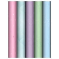 Бумага подарочная 70х100см 80 г/м2 глянц Pastel patterns MESHU 1/50