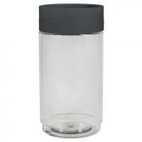 Банка универсальная 1л пластик черный Asti 1/12